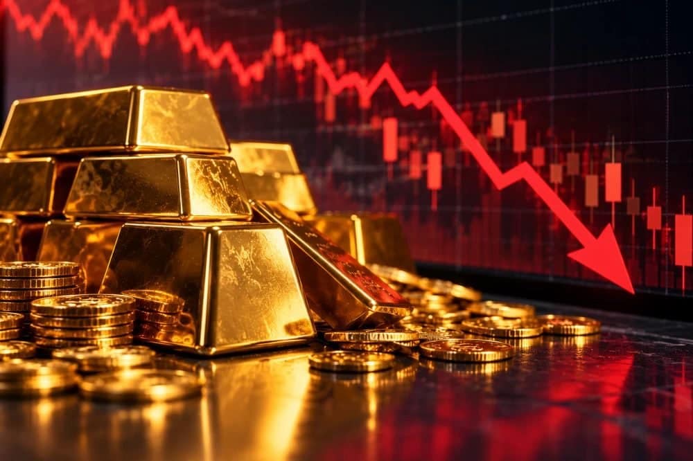 الذهب يهبط أكثر من 3% إلى أدنى مستوى في 7 أسابيع مع تراجع شهية المخاطرة