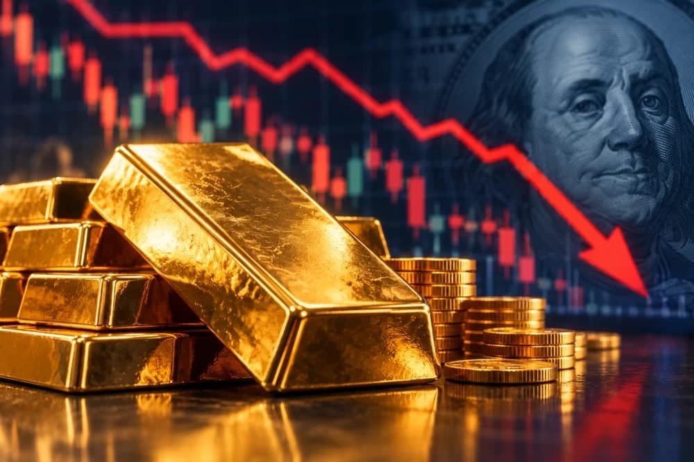الذهب يتراجع مع صعود الدولار وارتفاع عوائد سندات الخزانة الأمريكية