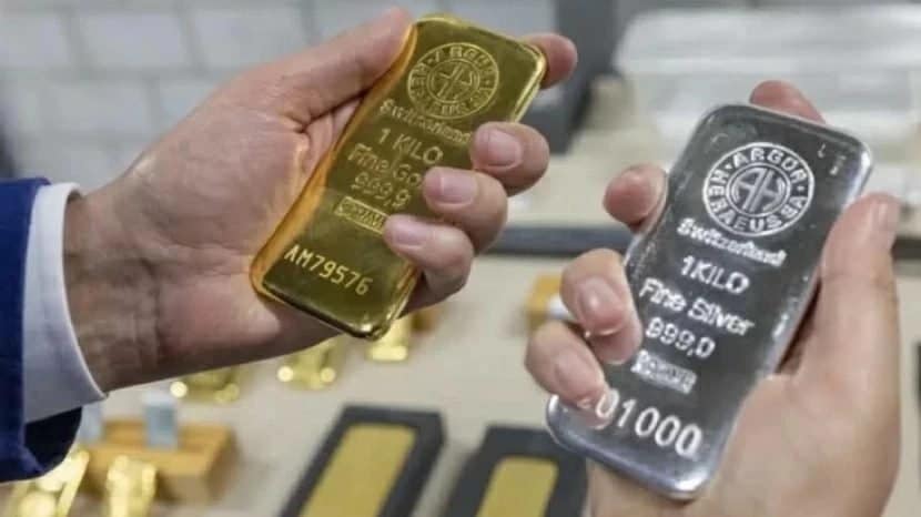 الذهب يهبط 3% والفضة تفقد 5% مع تصاعد مخاوف التضخم ورفع الفائدة